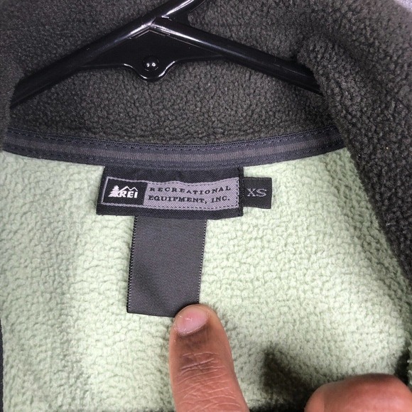 REI Jacket Women's XS Fleece Full zip Light Green Casual Outdoor Active Pockets - Picture 4 of 7